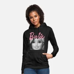 'Barbie Schwarz Weiß Und Rosa Schriftzug' Frauen Hoodie | Spreadshirt