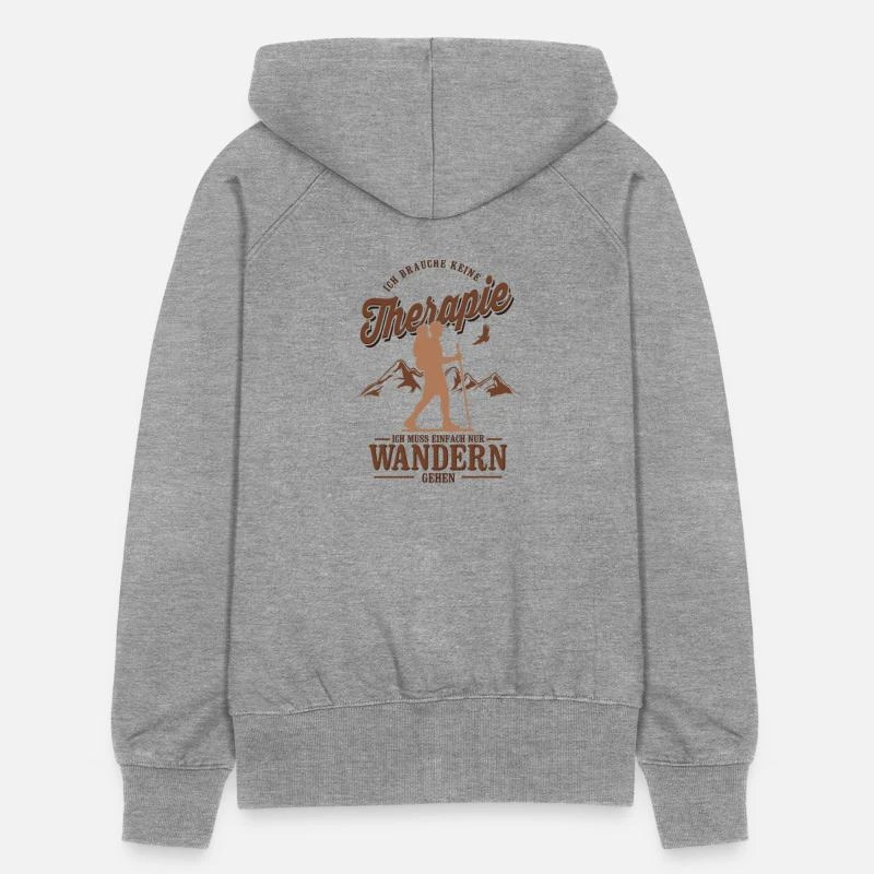 'Brauche Keine Therapie, Muss Nur Wandern - Berge' Frauen Premium Kapuzenjacke | Spreadshirt 6 'Brauche Keine Therapie, Muss Nur Wandern - Berge' Frauen Premium Kapuzenjacke | Spreadshirt – Bild 6