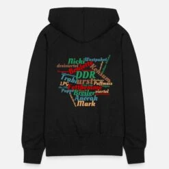 'DDR Ostalgie Wörtersammlung' Frauen Premium Kapuzenjacke | Spreadshirt -Stedman Geschaft ddr ostalgie woertersammlung frauen premium kapuzenjacke 5