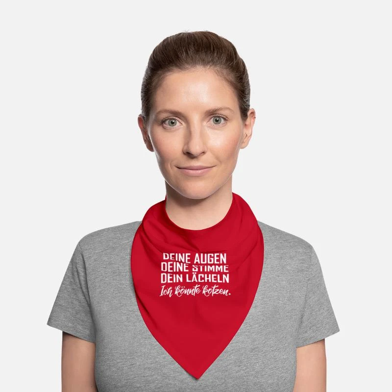 'Deine Augen Deine Stimme Dein Lächeln Ich Kotze' Bandana | Spreadshirt 2 'Deine Augen Deine Stimme Dein Lächeln Ich Kotze' Bandana | Spreadshirt – Bild 2