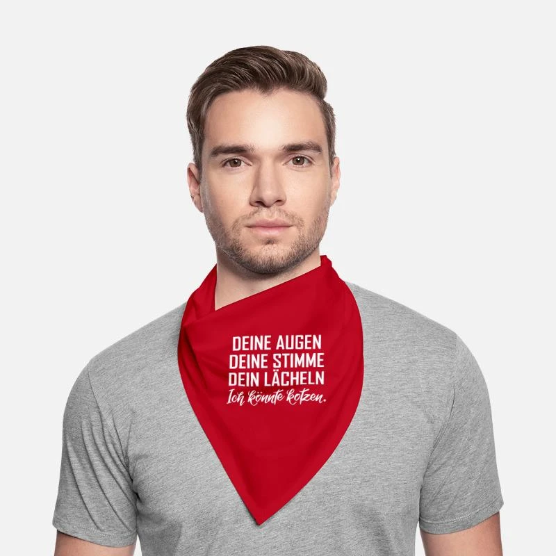 'Deine Augen Deine Stimme Dein Lächeln Ich Kotze' Bandana | Spreadshirt 1 'Deine Augen Deine Stimme Dein Lächeln Ich Kotze' Bandana | Spreadshirt
