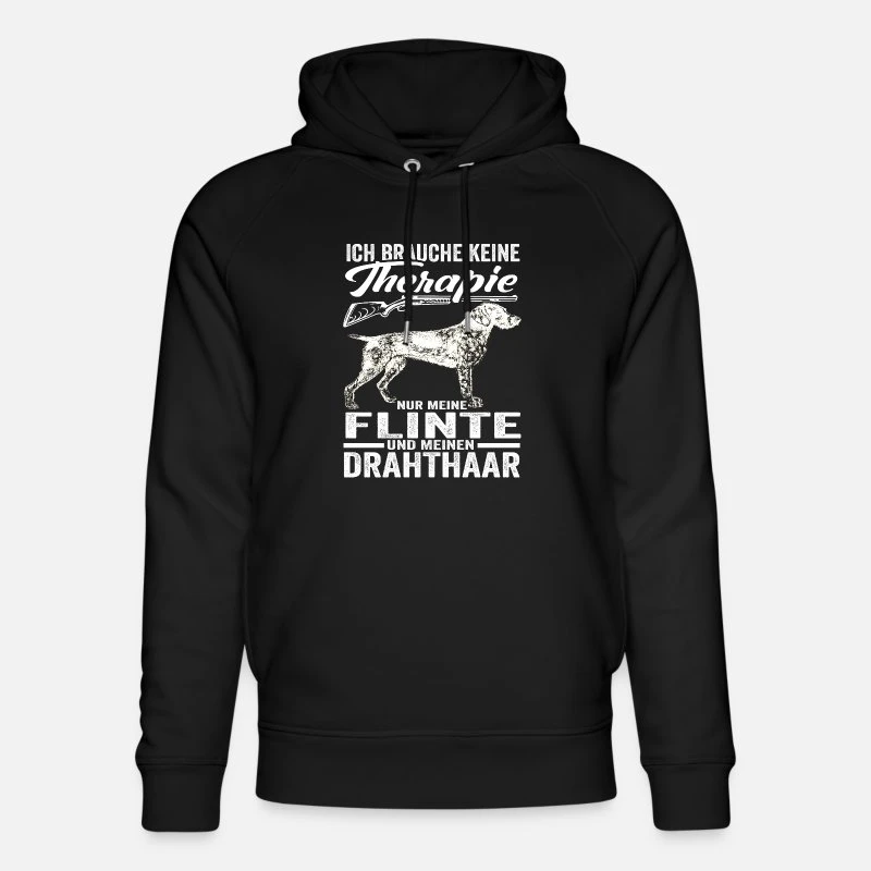 'Deutsch Drahthaar Jäger Spruch Hund Flinte' Unisex Bio Hoodie | Spreadshirt 9 'Deutsch Drahthaar Jäger Spruch Hund Flinte' Unisex Bio Hoodie | Spreadshirt – Bild 9