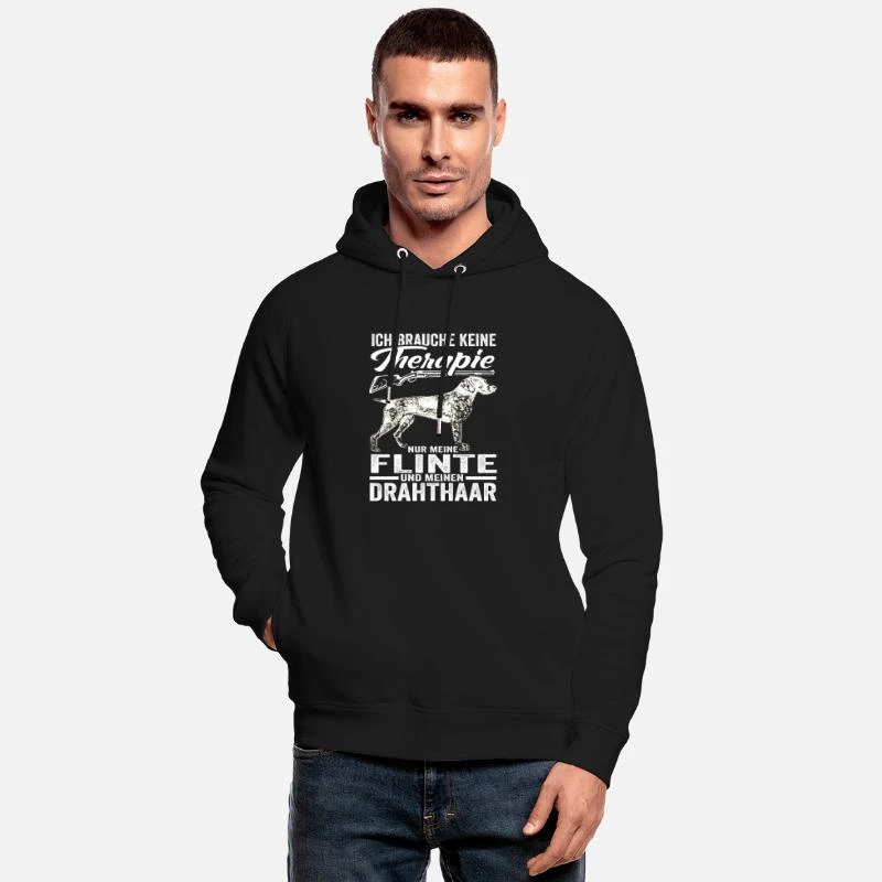 'Deutsch Drahthaar Jäger Spruch Hund Flinte' Unisex Bio Hoodie | Spreadshirt 1 'Deutsch Drahthaar Jäger Spruch Hund Flinte' Unisex Bio Hoodie | Spreadshirt