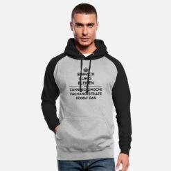 'Einfach Ruhig Bleiben ZMA' Unisex Baseball Hoodie | Spreadshirt