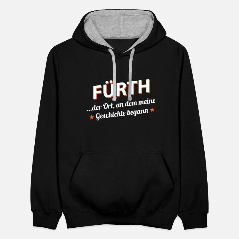 'Fürth' Unisex Hoodie Zweifarbig | Spreadshirt 7 'Fürth' Unisex Hoodie Zweifarbig | Spreadshirt – Bild 7