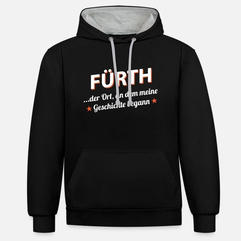 'Fürth' Unisex Hoodie Zweifarbig | Spreadshirt 9 'Fürth' Unisex Hoodie Zweifarbig | Spreadshirt – Bild 9