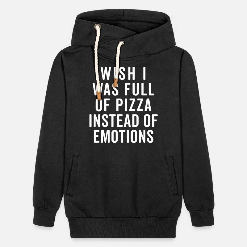 'Full Of Pizza Funny Quote' Unisex Schalkragen Hoodie | Spreadshirt 5 'Full Of Pizza Funny Quote' Unisex Schalkragen Hoodie | Spreadshirt – Bild 5