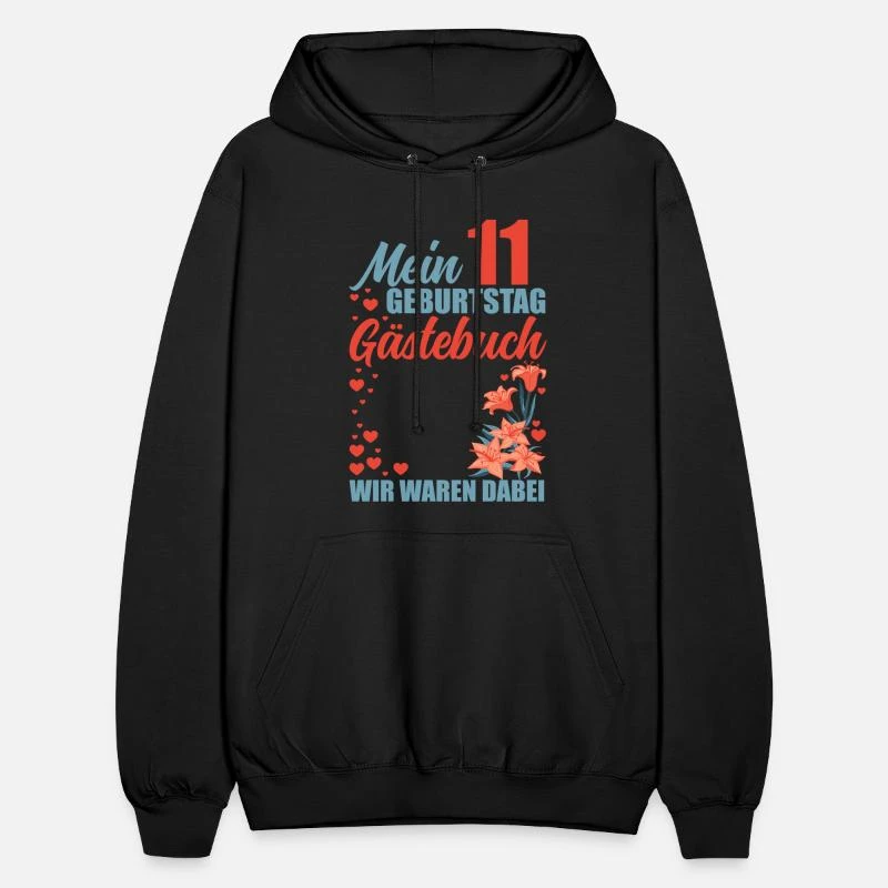 'Gästebuch 11. Geburtstag 11 Jahre Gästeliste' Unisex Hoodie | Spreadshirt 7 'Gästebuch 11. Geburtstag 11 Jahre Gästeliste' Unisex Hoodie | Spreadshirt – Bild 7