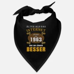 'Geboren 1963 Geburtstag Älter Als Das Internet' Bandana | Spreadshirt -Stedman Geschaft geboren 1963 geburtstag aelter als das internet bandana 2