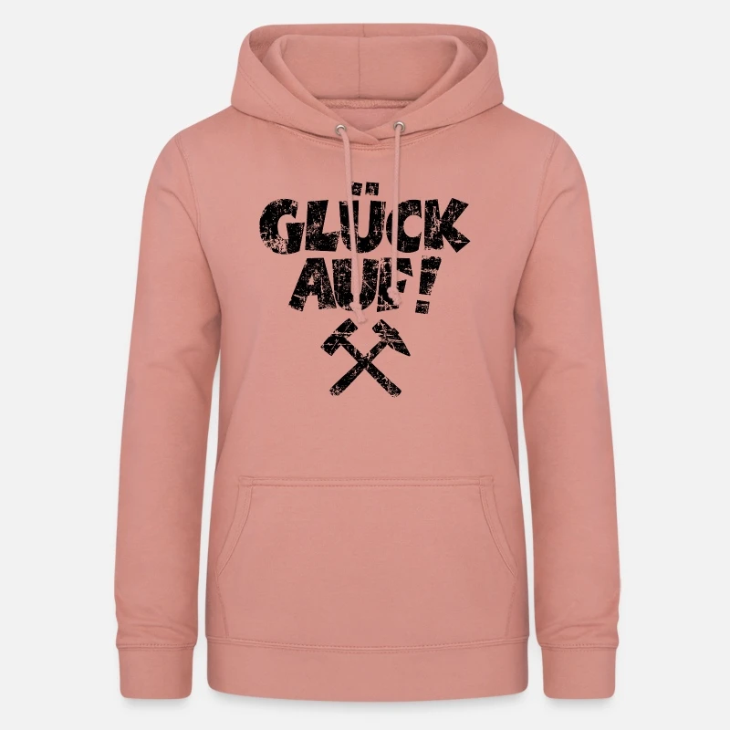 'Glück Auf Mit Schlägel Und Eisen Vintage Schwarz' Frauen Hoodie | Spreadshirt 5 'Glück Auf Mit Schlägel Und Eisen Vintage Schwarz' Frauen Hoodie | Spreadshirt – Bild 5