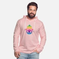 'Glückssymbol Hand Der Fatima Hippie-Farben' Unisex Kapuzen-Sweatshirt | Spreadshirt -Stedman Geschaft glueckssymbol hand der fatima hippie farben unisex kapuzen sweatshirt 2