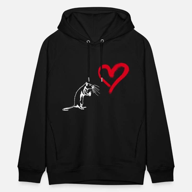 'Graffiti Herz Street Art Ratte' Unisex Bio Hoodie | Spreadshirt 7 'Graffiti Herz Street Art Ratte' Unisex Bio Hoodie | Spreadshirt – Bild 7