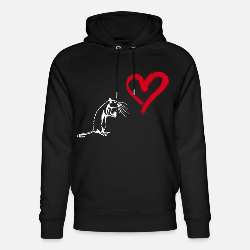 'Graffiti Herz Street Art Ratte' Unisex Bio Hoodie | Spreadshirt 9 'Graffiti Herz Street Art Ratte' Unisex Bio Hoodie | Spreadshirt – Bild 9