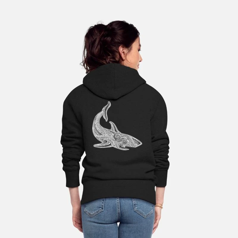 'Hai' Frauen Premium Kapuzenjacke | Spreadshirt 4 'Hai' Frauen Premium Kapuzenjacke | Spreadshirt – Bild 4