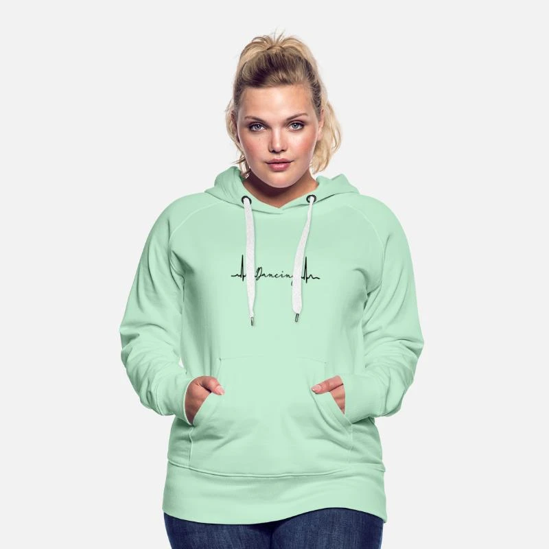 'Heartbeat Dancing Herzschlag Tänzer Tanzen EKG' Frauen Premium Hoodie | Spreadshirt 3 'Heartbeat Dancing Herzschlag Tänzer Tanzen EKG' Frauen Premium Hoodie | Spreadshirt – Bild 3