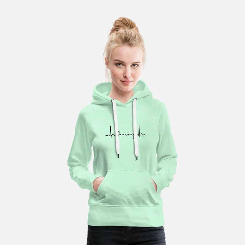 'Heartbeat Dancing Herzschlag Tänzer Tanzen EKG' Frauen Premium Hoodie | Spreadshirt 1 'Heartbeat Dancing Herzschlag Tänzer Tanzen EKG' Frauen Premium Hoodie | Spreadshirt