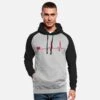'Herz Und EKG, Herzschlag' Unisex Baseball Hoodie | Spreadshirt