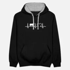 'Herzkurve - Puls Kuh Landwirt Bauer Rind Kuhstall' Unisex Hoodie Zweifarbig | Spreadshirt -Stedman Geschaft herzkurve puls kuh landwirt bauer rind kuhstall unisex hoodie zweifarbig 6