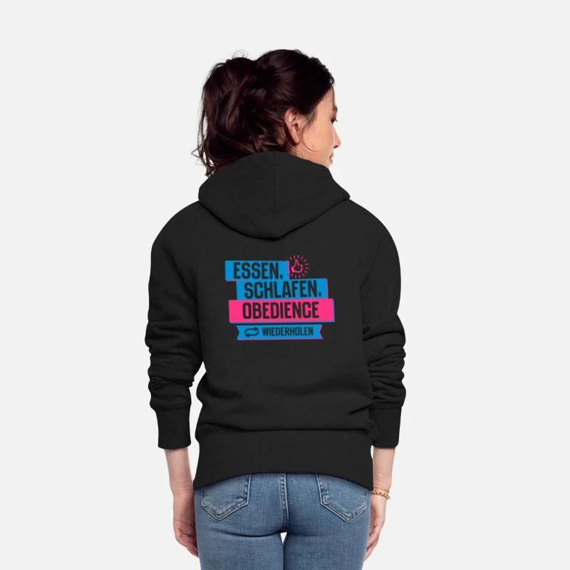 'Hobby Obedience' Frauen Premium Kapuzenjacke | Spreadshirt 4 'Hobby Obedience' Frauen Premium Kapuzenjacke | Spreadshirt – Bild 4