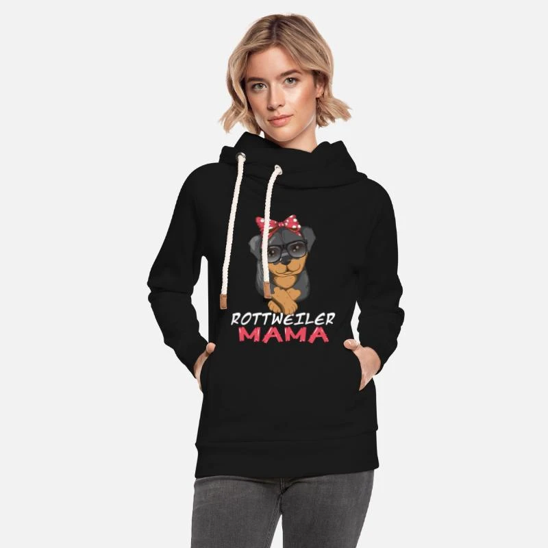 'Hunderasse Rottweiler Mama Hundebesitzer Spruch' Unisex Schalkragen Hoodie | Spreadshirt 3 'Hunderasse Rottweiler Mama Hundebesitzer Spruch' Unisex Schalkragen Hoodie | Spreadshirt – Bild 3