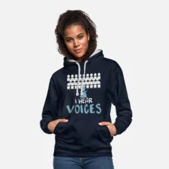 Stedman Geschaft -Stedman Geschaft i hear voices choir director conductor music unisex hoodie zweifarbig 1
