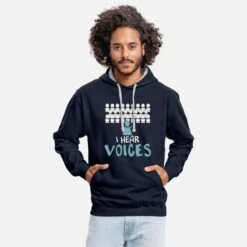 'I Hear Voices - Choir Director Conductor Music' Unisex Hoodie Zweifarbig | Spreadshirt