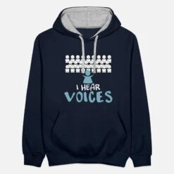 'I Hear Voices - Choir Director Conductor Music' Unisex Hoodie Zweifarbig | Spreadshirt -Stedman Geschaft i hear voices choir director conductor music unisex hoodie zweifarbig 6