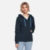 'I LOVE MUNICH' Frauen Premium Kapuzenjacke | Spreadshirt