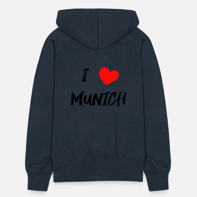 'I LOVE MUNICH' Frauen Premium Kapuzenjacke | Spreadshirt 6 'I LOVE MUNICH' Frauen Premium Kapuzenjacke | Spreadshirt – Bild 6