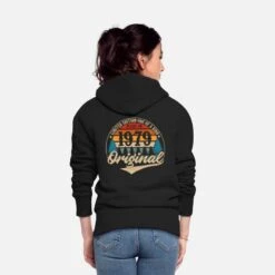 'Jahrgang 1979 Original' Frauen Premium Kapuzenjacke | Spreadshirt -Stedman Geschaft jahrgang 1979 original frauen premium kapuzenjacke 3