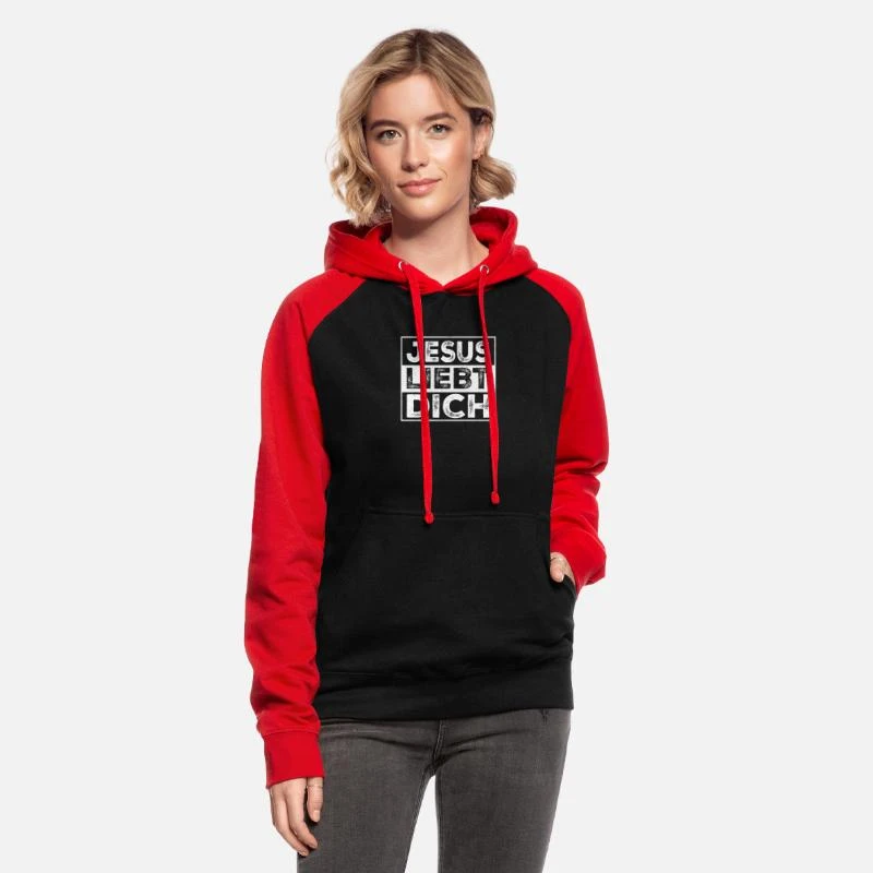 'Jesus Liebt Dich Kirche Bibel' Unisex Baseball Hoodie | Spreadshirt 5 'Jesus Liebt Dich Kirche Bibel' Unisex Baseball Hoodie | Spreadshirt – Bild 5