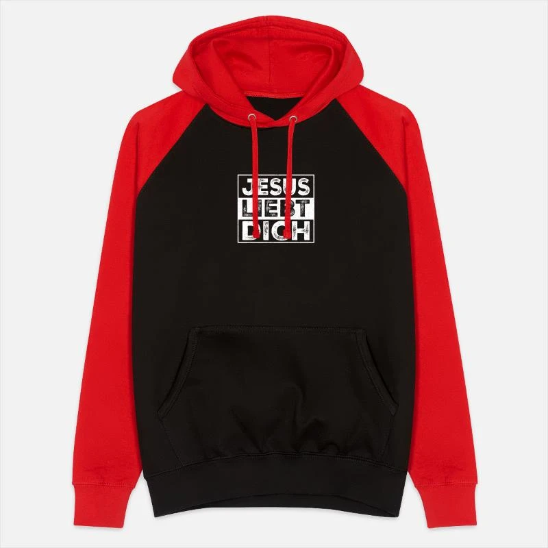'Jesus Liebt Dich Kirche Bibel' Unisex Baseball Hoodie | Spreadshirt 7 'Jesus Liebt Dich Kirche Bibel' Unisex Baseball Hoodie | Spreadshirt – Bild 7