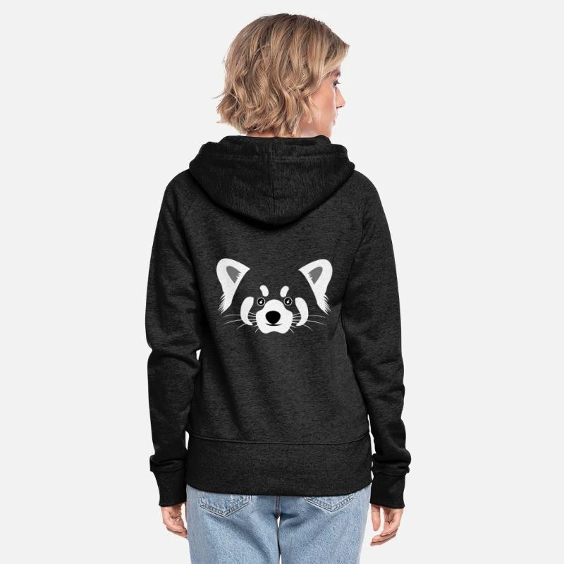 'kleiner Panda Roter Waschbär' Frauen Premium Kapuzenjacke | Spreadshirt 3 'kleiner Panda Roter Waschbär' Frauen Premium Kapuzenjacke | Spreadshirt – Bild 3