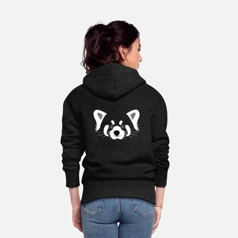 'kleiner Panda Roter Waschbär' Frauen Premium Kapuzenjacke | Spreadshirt 4 'kleiner Panda Roter Waschbär' Frauen Premium Kapuzenjacke | Spreadshirt – Bild 4