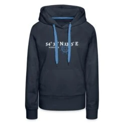 'Koordinaten Von Hiddensee' Frauen Premium Hoodie | Spreadshirt