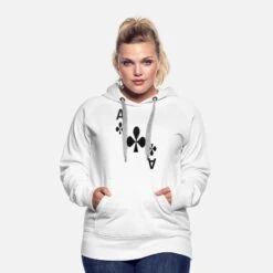 'Kreuz Ass Spielkarte Karten Spiel Kostüm Shirt' Frauen Premium Hoodie | Spreadshirt -Stedman Geschaft kreuz ass spielkarte karten spiel kostuem shirt frauen premium hoodie 2