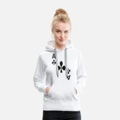 'Kreuz Ass Spielkarte Karten Spiel Kostüm Shirt' Frauen Premium Hoodie | Spreadshirt