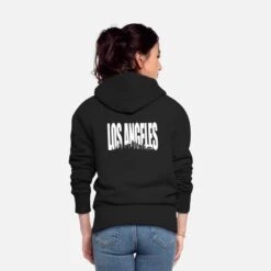 'Los Angeles' Frauen Premium Kapuzenjacke | Spreadshirt -Stedman Geschaft los angeles frauen premium kapuzenjacke 3