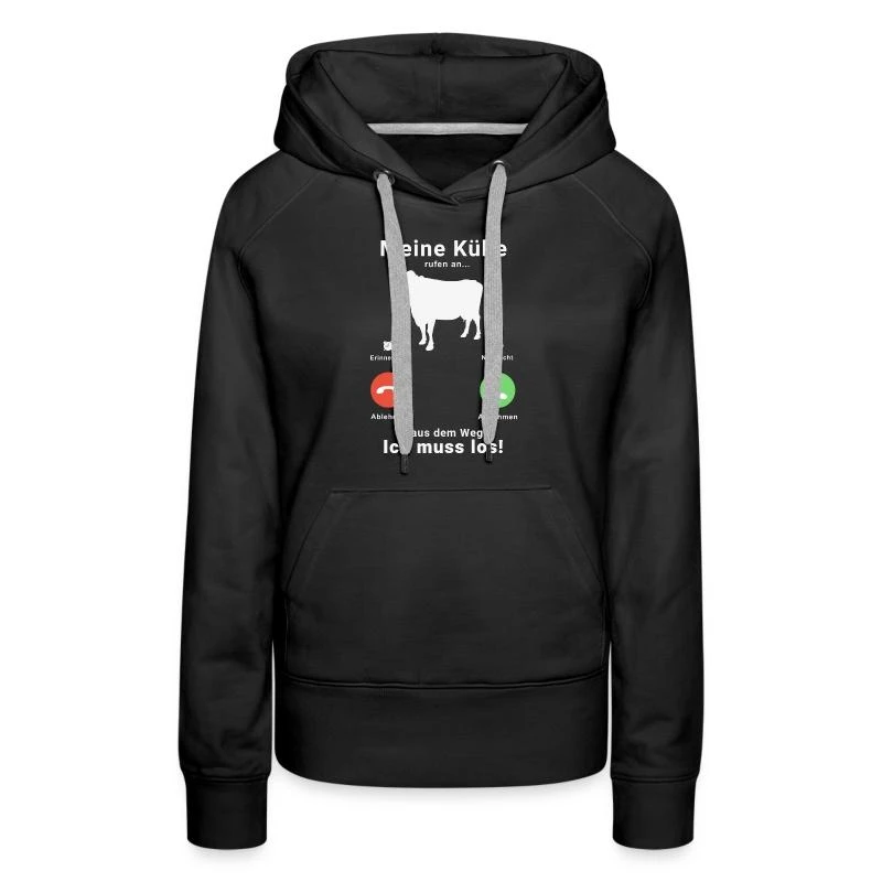 'Meine Kühe Rufen An - Bauer Landwirt Tiere' Frauen Premium Hoodie | Spreadshirt 2 'Meine Kühe Rufen An - Bauer Landwirt Tiere' Frauen Premium Hoodie | Spreadshirt – Bild 2
