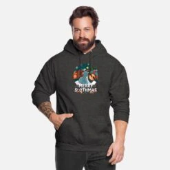 'Merry Slothmas Funny Christmas Sloth Lover' Unisex Hoodie | Spreadshirt -Stedman Geschaft merry slothmas funny christmas sloth lover unisex hoodie 2