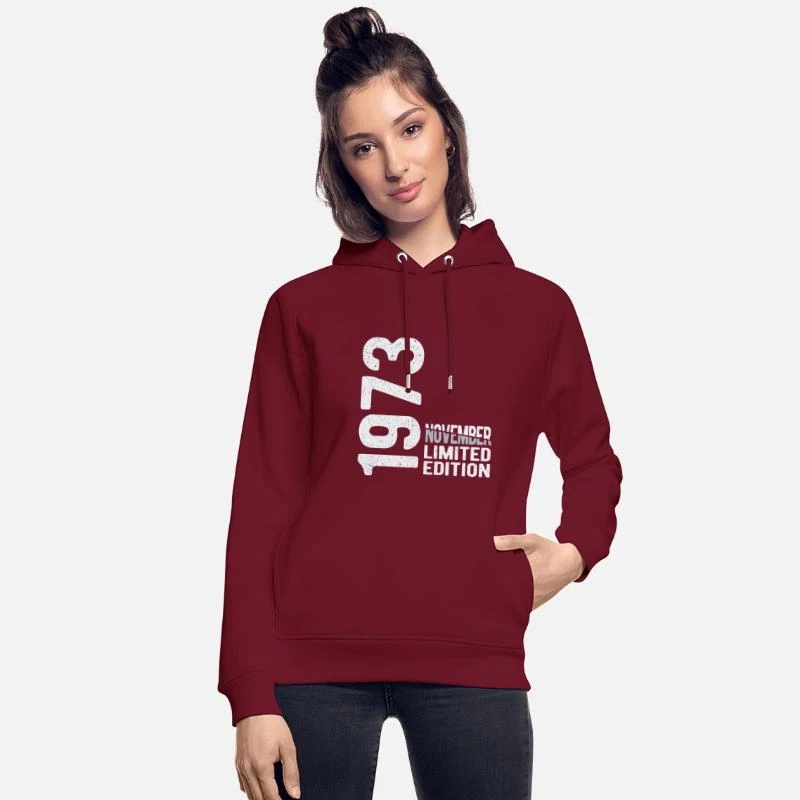 'November 1973 Limited Edition Jahrgang Geburtsjahr' Unisex Bio Hoodie | Spreadshirt 3 'November 1973 Limited Edition Jahrgang Geburtsjahr' Unisex Bio Hoodie | Spreadshirt – Bild 3