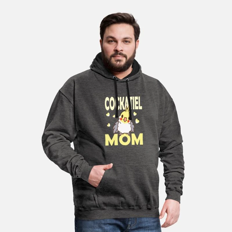 'Nymphensittich Mama' Unisex Hoodie Zweifarbig | Spreadshirt 3 'Nymphensittich Mama' Unisex Hoodie Zweifarbig | Spreadshirt – Bild 3