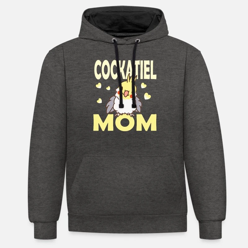 'Nymphensittich Mama' Unisex Hoodie Zweifarbig | Spreadshirt 9 'Nymphensittich Mama' Unisex Hoodie Zweifarbig | Spreadshirt – Bild 9