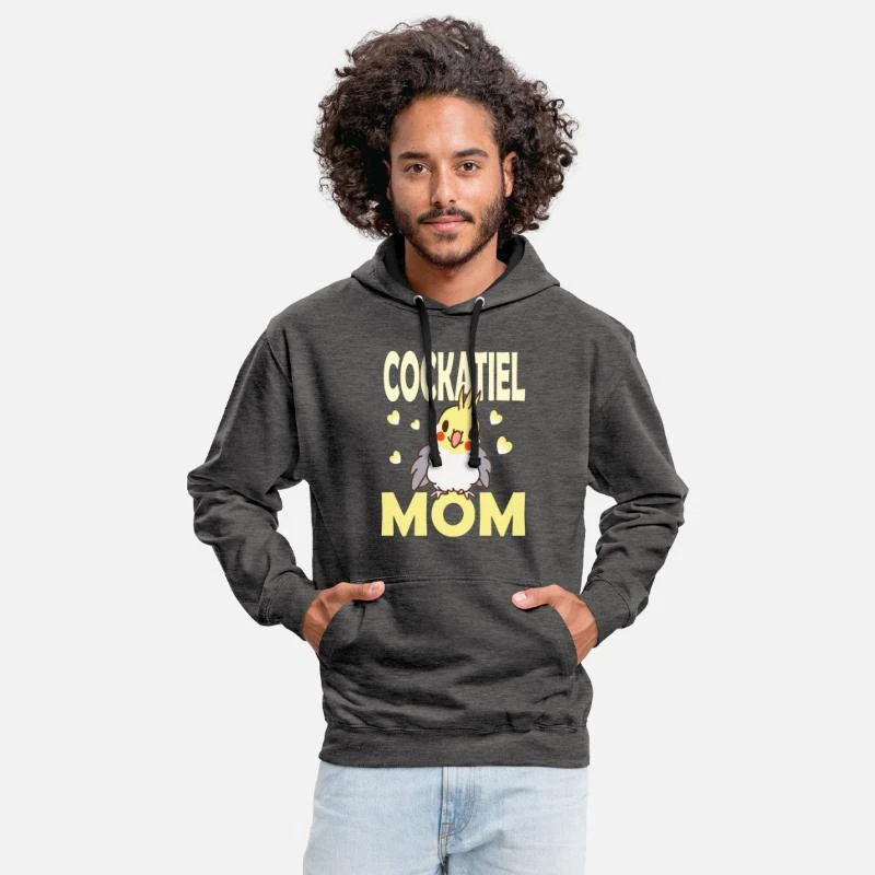 'Nymphensittich Mama' Unisex Hoodie Zweifarbig | Spreadshirt 1 'Nymphensittich Mama' Unisex Hoodie Zweifarbig | Spreadshirt