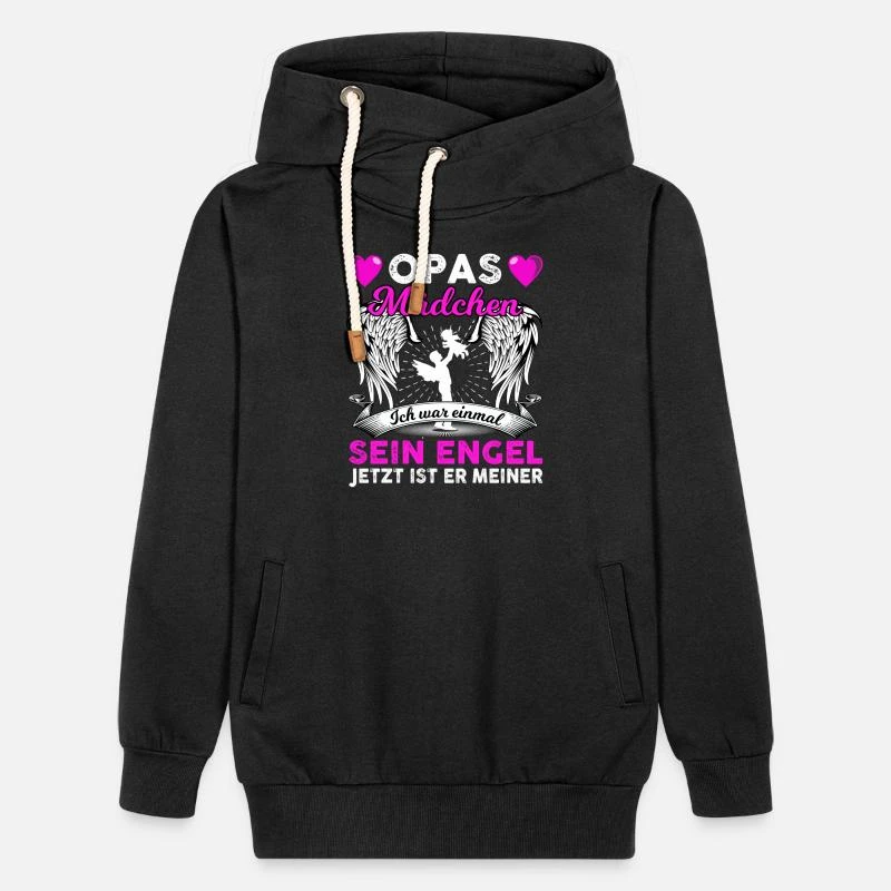 'Opas Mädchen Ich War Einmal Sein Engel' Unisex Schalkragen Hoodie | Spreadshirt 5 'Opas Mädchen Ich War Einmal Sein Engel' Unisex Schalkragen Hoodie | Spreadshirt – Bild 5