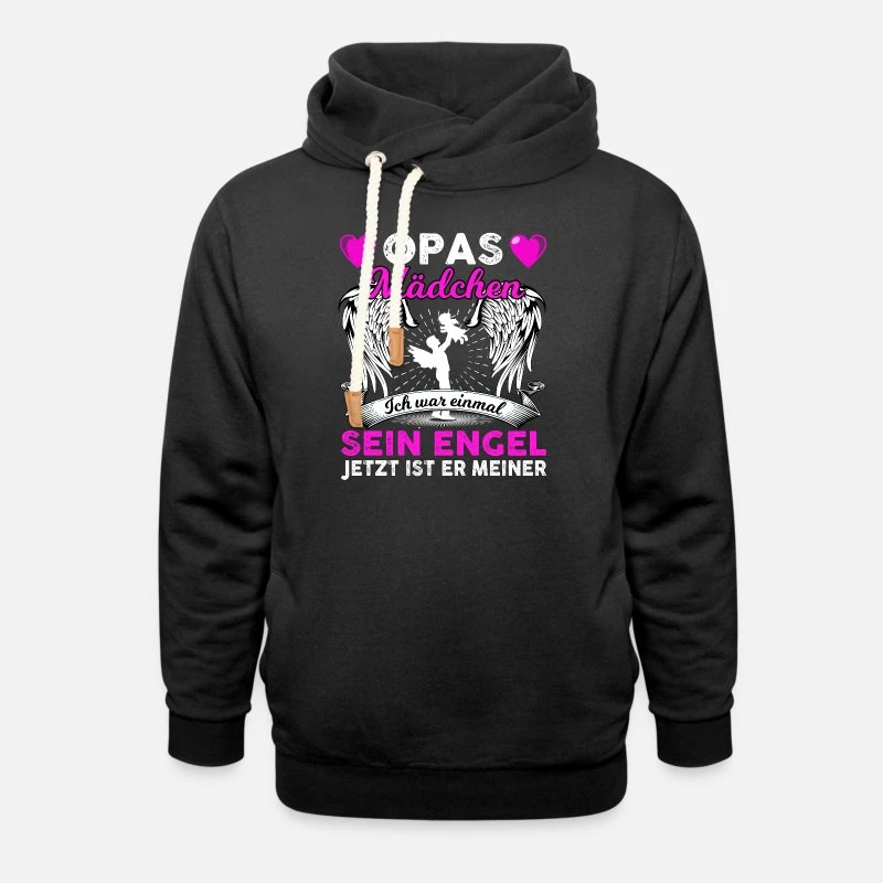 'Opas Mädchen Ich War Einmal Sein Engel' Unisex Schalkragen Hoodie | Spreadshirt 7 'Opas Mädchen Ich War Einmal Sein Engel' Unisex Schalkragen Hoodie | Spreadshirt – Bild 7