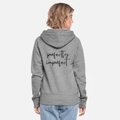 'perfectly Imperfect Englisch Spruch Perfekt' Frauen Premium Kapuzenjacke | Spreadshirt -Stedman Geschaft perfectly imperfect englisch spruch perfekt frauen premium kapuzenjacke 2