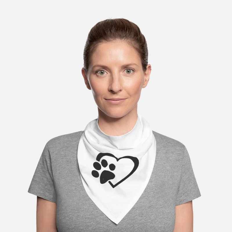 'Pfotenherz' Bandana | Spreadshirt 2 'Pfotenherz' Bandana | Spreadshirt – Bild 2