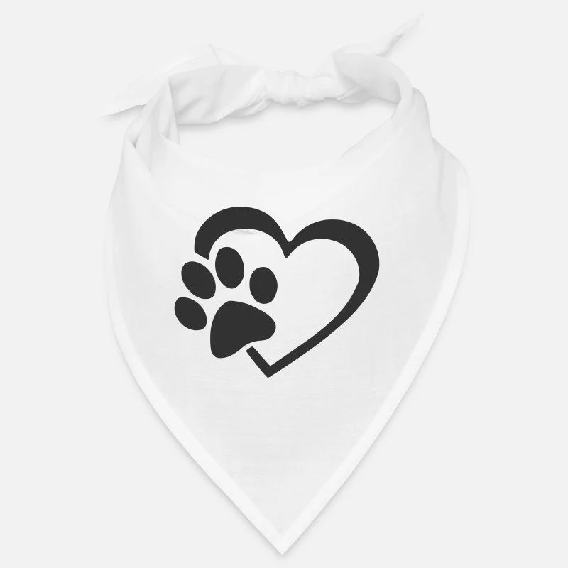 'Pfotenherz' Bandana | Spreadshirt 3 'Pfotenherz' Bandana | Spreadshirt – Bild 3