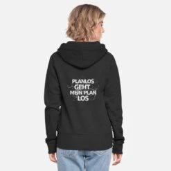 'Planlos Geht Mein Plan Los' Frauen Premium Kapuzenjacke | Spreadshirt -Stedman Geschaft planlos geht mein plan los frauen premium kapuzenjacke 2